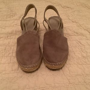 Lightly used Toni Pons suede Spanish made espadrille wedges size 37
